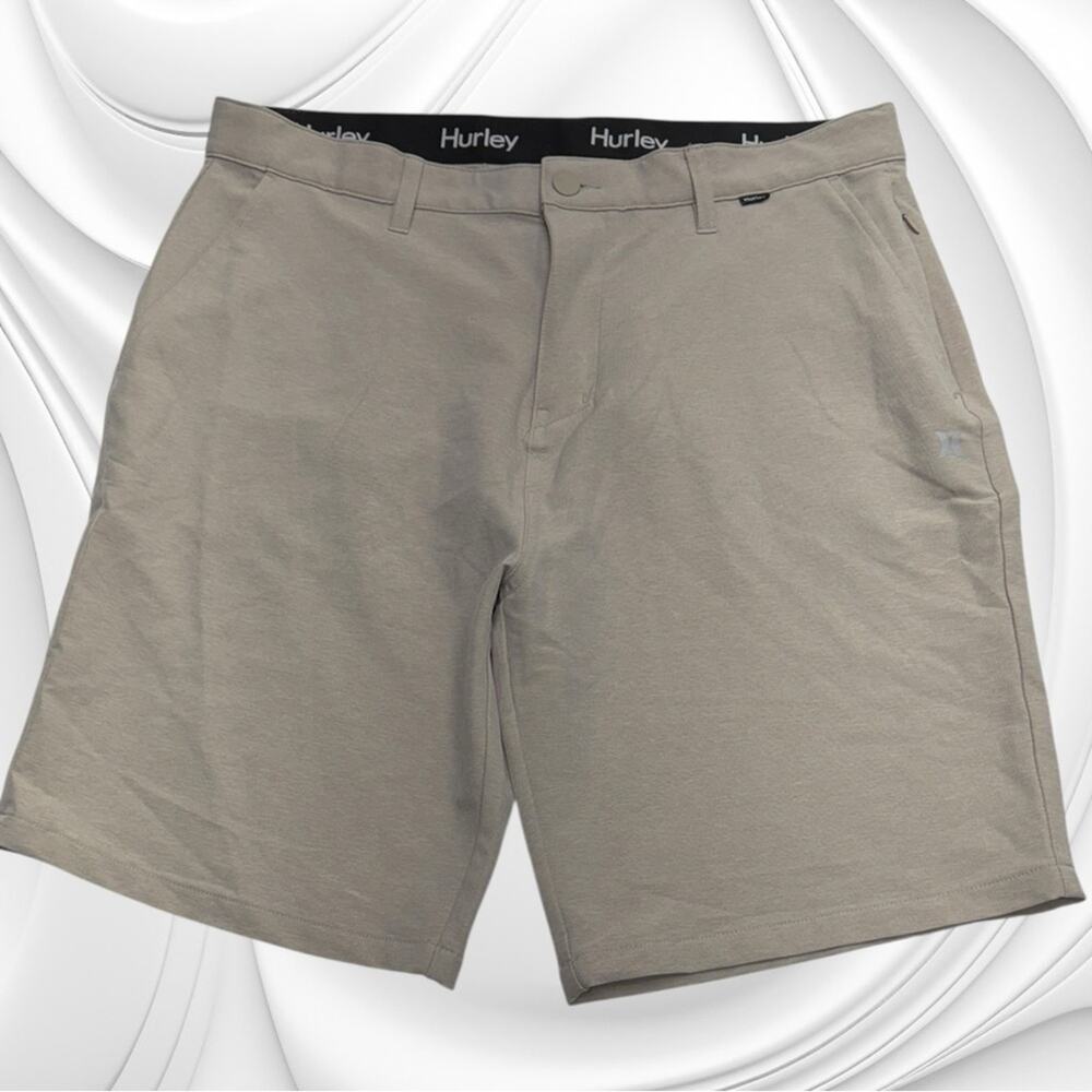 HURLEY Men’s 36 Heather Khaki Performance Bermuda Short